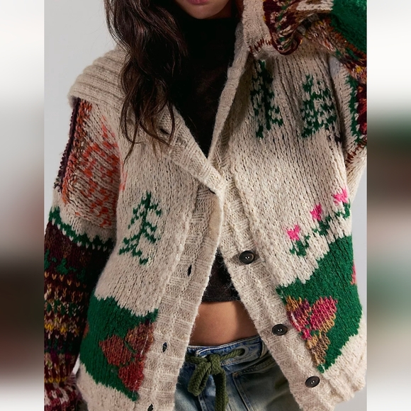 NWT Free People Wonderland SoftSpun Cardi - Picture 4 of 12